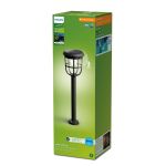 Philips Solar Radii Sockellampe Metall Schwarz 1.3W 250lm - 830 Warmweiß | IP44