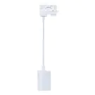 Noxion Schienenstrahler Pendelleuchte 3-Phasen Aluminium Wei&szlig; | Geeignet f&uuml;r 1x GU10