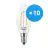 Mehrfachpackung 10x Philips klassisch LEDcandle E14 ST35 2.5W 827 Klar | Ersatz für 25W
