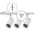 Bright Choice Komplettset 1-Phasen Rail 1 Meter Weiß | incl. 3x Spot + GU10 2700K 3W Dimmbar + Abschlusskappe, Stromanschluss