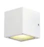 SLV Sitra Cube Wandleuchte Aluminium Weiß | Außenbeleuchtung - IP44 - Geeignet für 2x GX53 